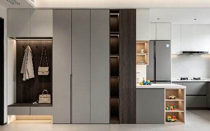 迈格伦全屋定制万科城市之光110㎡三室两厅现代简约案例